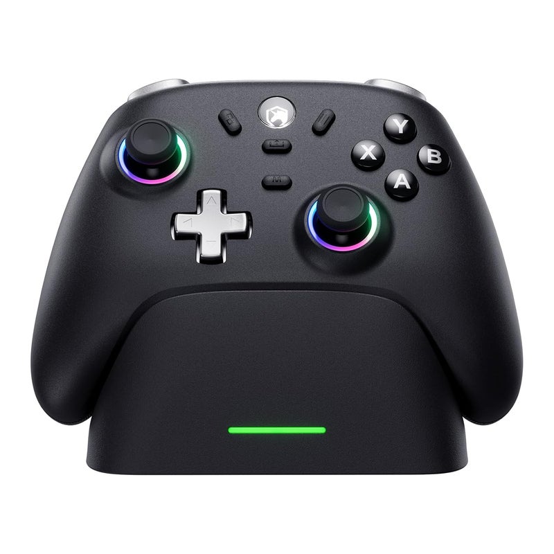 ECHTPower Store PC Gaming Controller–Wireless for PC with Hall-Effect Joysticks, 1000Hz Polling Rate, No Drift, Turbo & Vibration, Compatible with Windows/Switch/iOS/Android/Steam –Place & Charge Dock - Image 1
